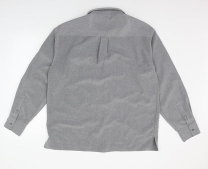 Mens UK Size XL Peter Werth Grey  Button-Up Long Sleeve Casual Shirt