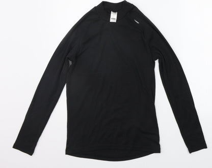 DECATHLON Girls Black   Basic T-Shirt Size S