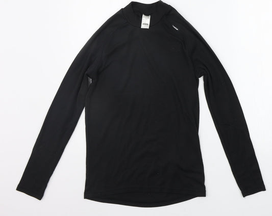 DECATHLON Girls Black   Basic T-Shirt Size S
