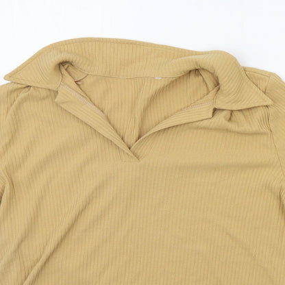 Womens UK Size 16 TU Beige Basic Polo