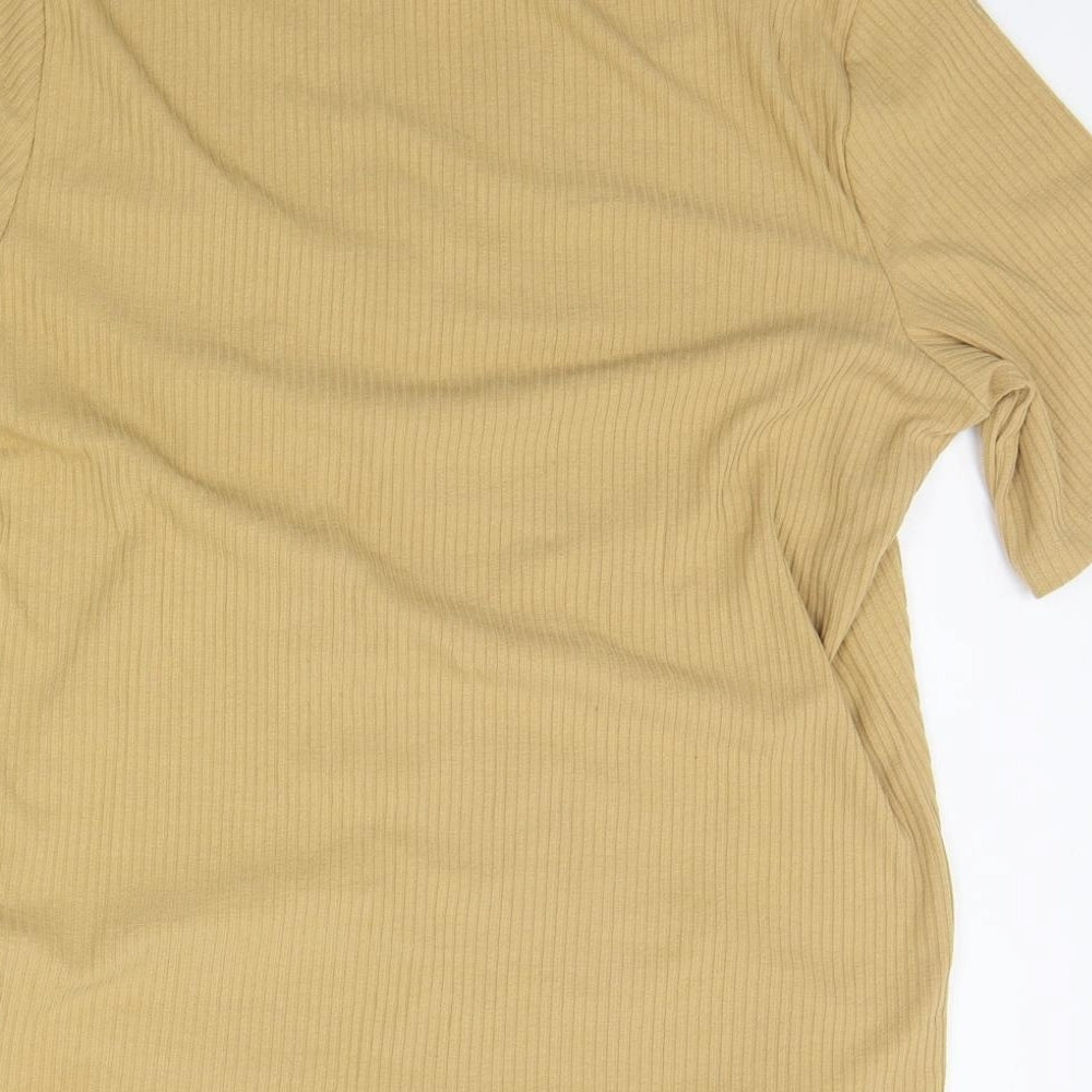 Womens UK Size 16 TU Beige Basic Polo