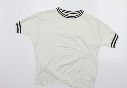 Womens UK Size M NEXT White Pullover Jumper