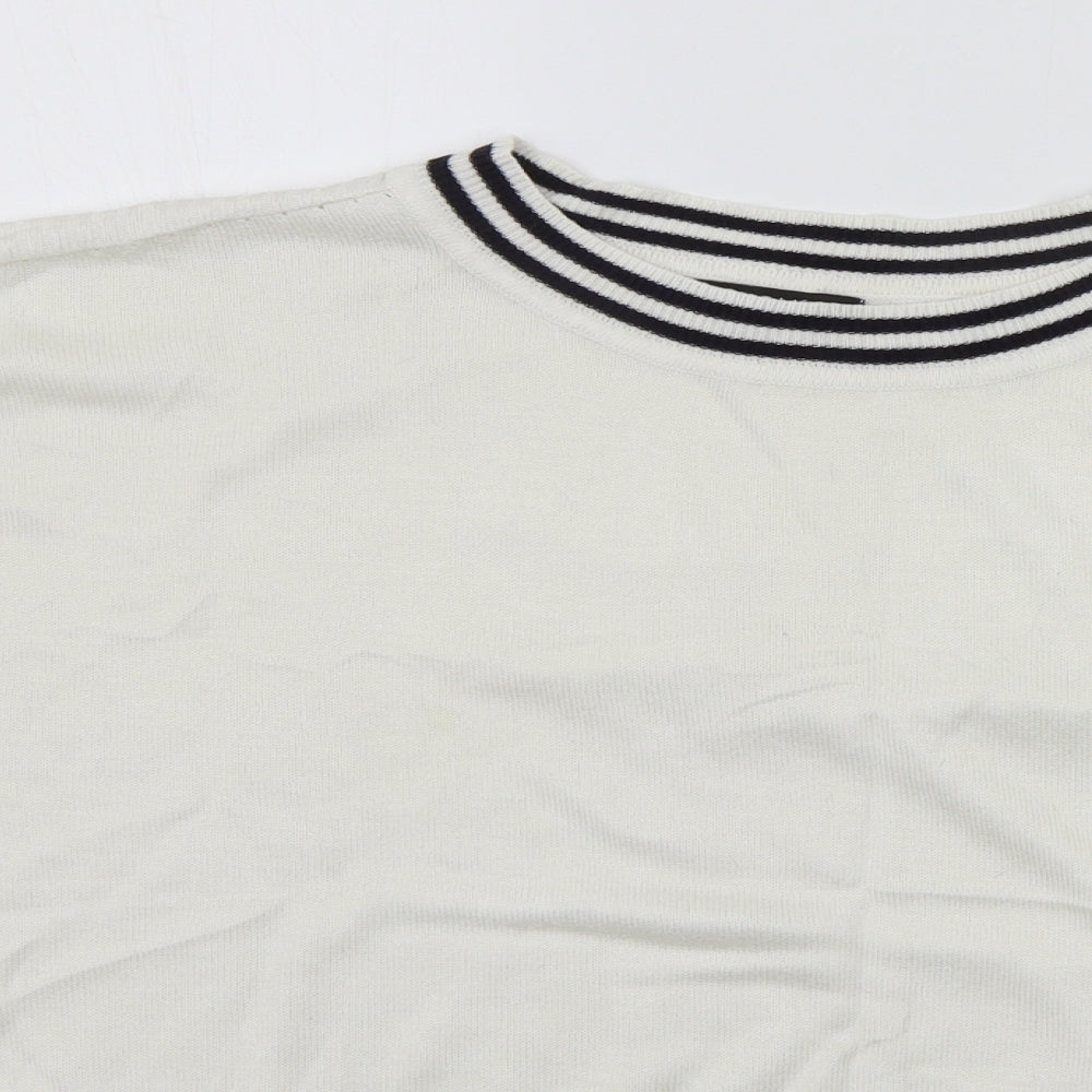 Womens UK Size M NEXT White Pullover Jumper