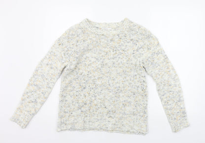 Womens UK Size S Papaya Grey Pullover Jumper