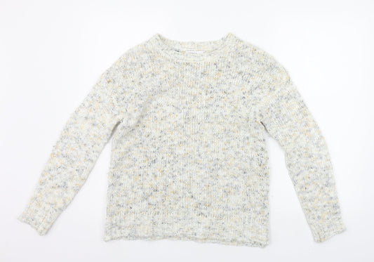 Womens UK Size S Papaya Grey Pullover Jumper