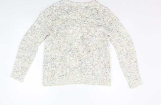Womens UK Size S Papaya Grey Pullover Jumper