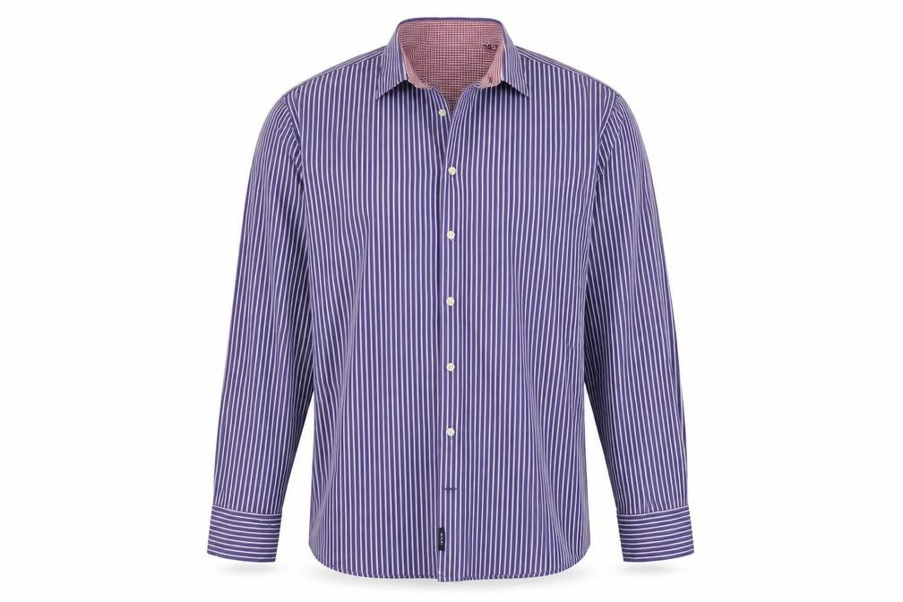 Mens UK Size XL SAND Blue  Button-Up Long Sleeve Casual Shirt