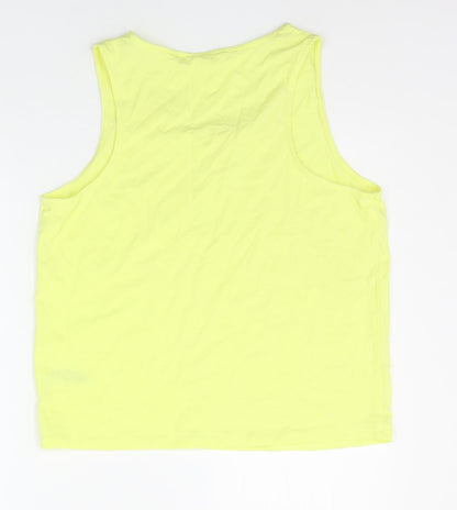 Womens UK Size 14 Marks and Spencer Yellow Basic Tank