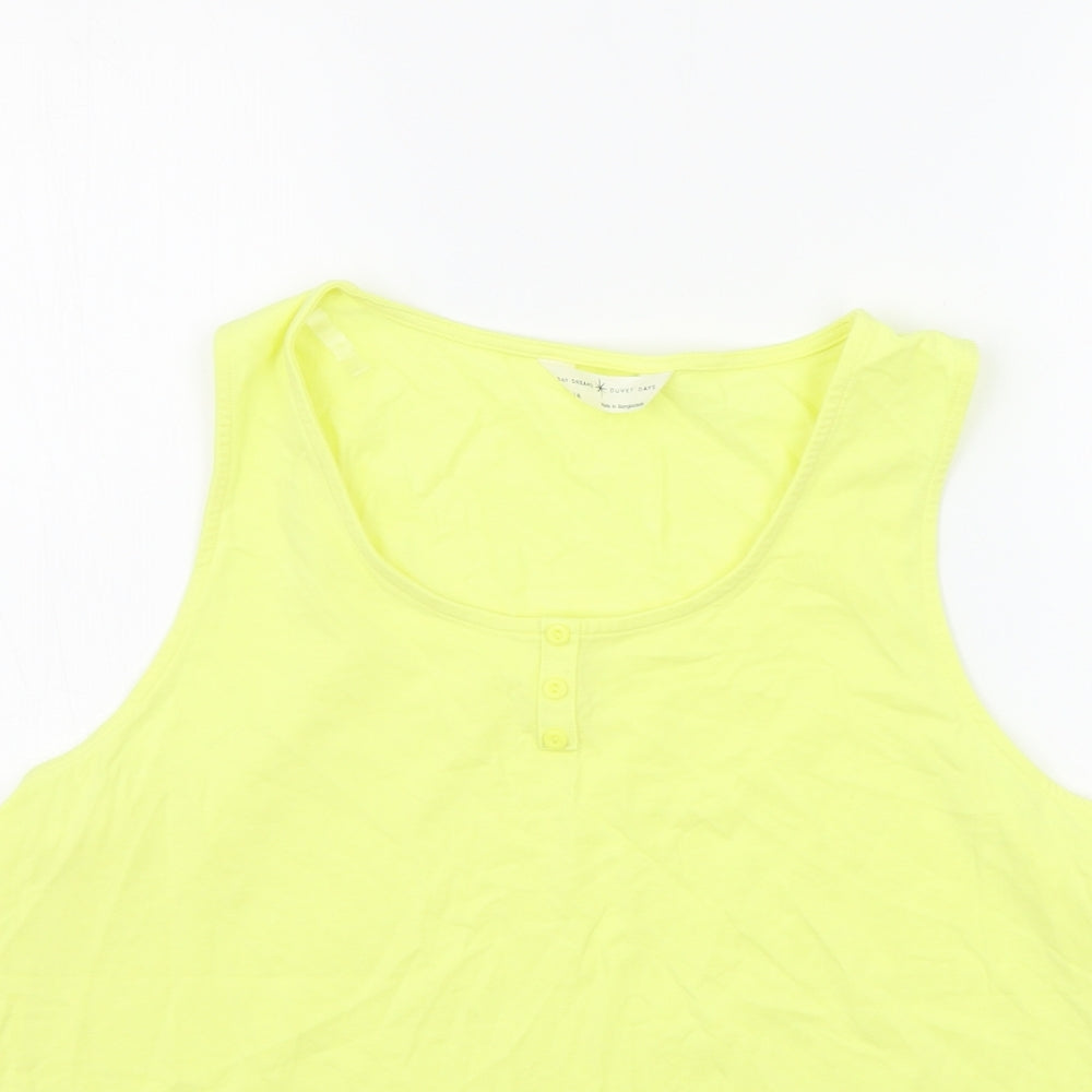 Womens UK Size 14 Marks and Spencer Yellow Basic Tank