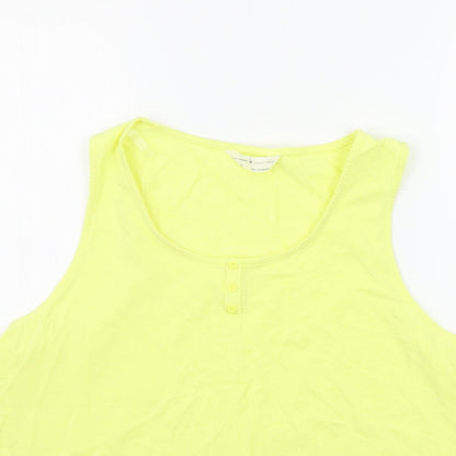 Womens UK Size 14 Marks and Spencer Yellow Basic Tank