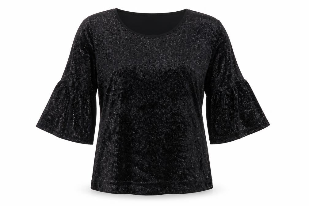 Womens UK Size 10 CAPSULE Black Basic T-Shirt
