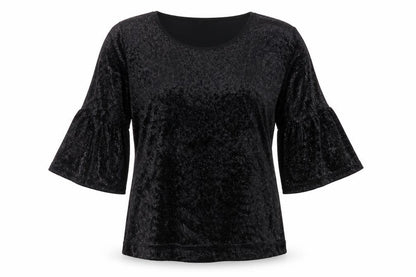 Womens UK Size 10 CAPSULE Black Basic T-Shirt