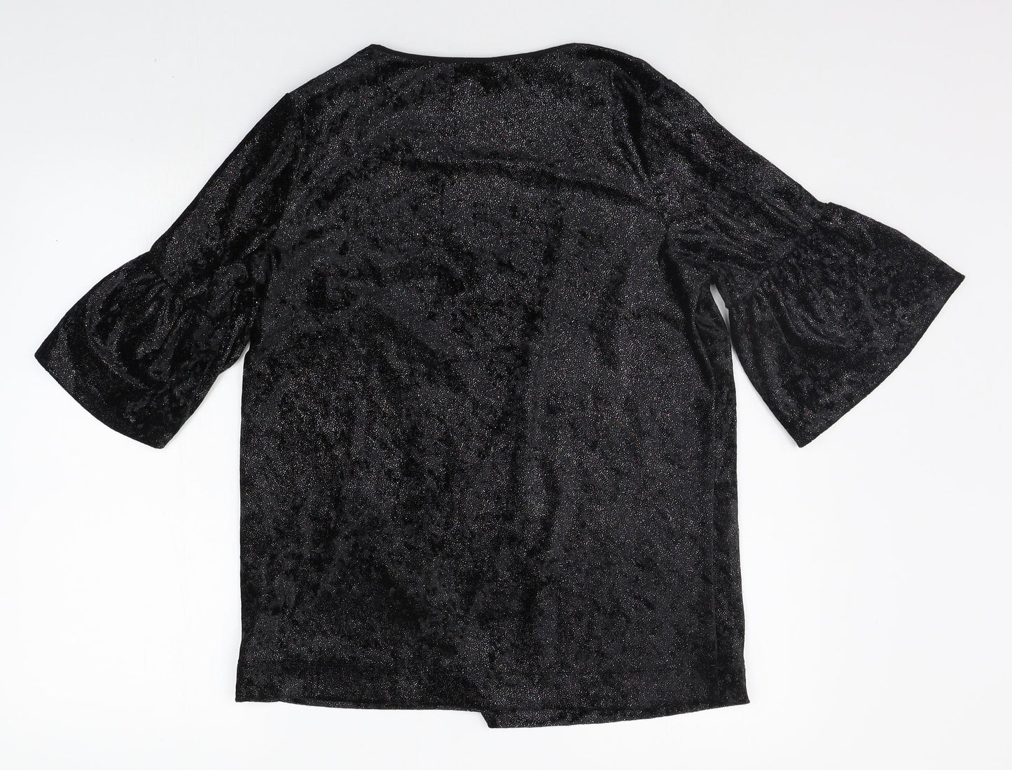 Womens UK Size 10 CAPSULE Black Basic T-Shirt