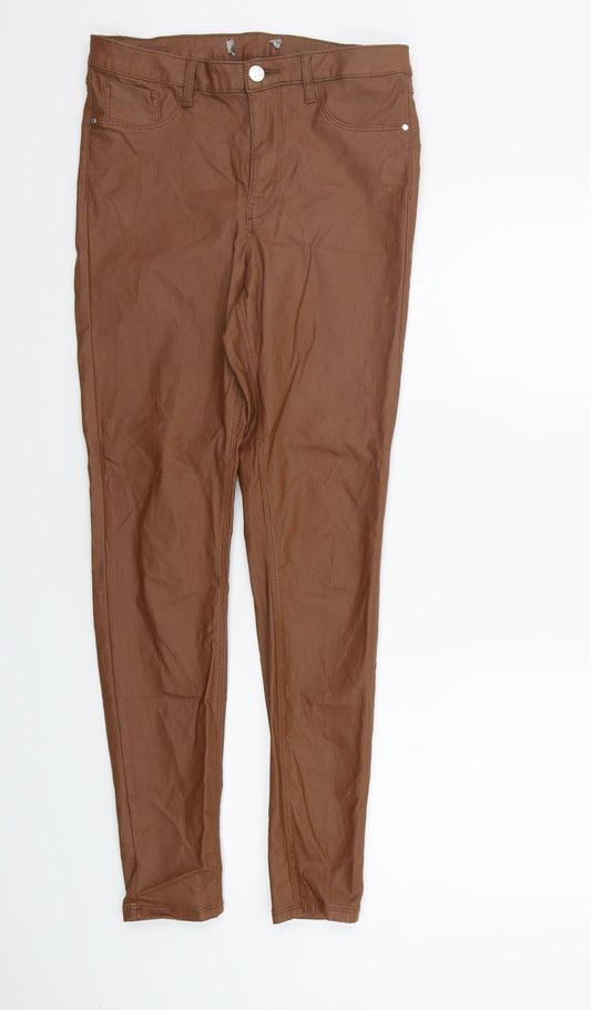 Womens UK Size 12 deniem co Regular Fit  Brown Trousers