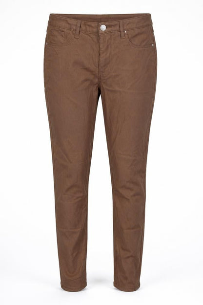 Denim & Co. Womens Brown   Trousers  Size 12 L27 in