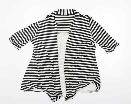 George Womens Black Striped  Pullover Jumper Size 14