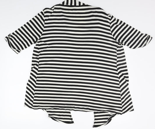 George Womens Black Striped  Pullover Jumper Size 14