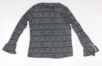 George Womens Grey Geometric  Pullover Jumper Size 16