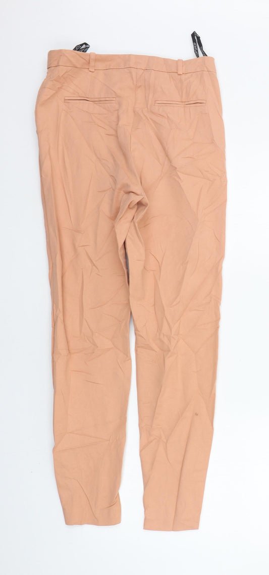 Womens UK Size 8 Topshop Regular Fit  Orange Trousers