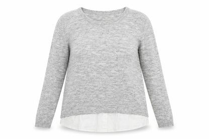 Womens UK Size L ESMARA Grey Pullover Jumper