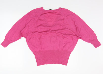 Principles Womens Pink Striped  Pullover Jumper Size 14