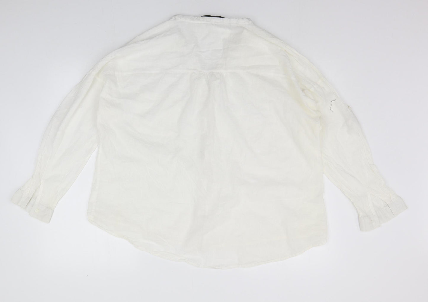 Womens UK Size 3XL Celmia White Basic Button-Up