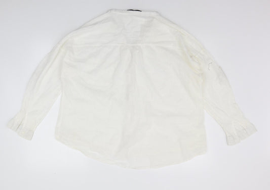 Womens UK Size 3XL Celmia White Basic Button-Up