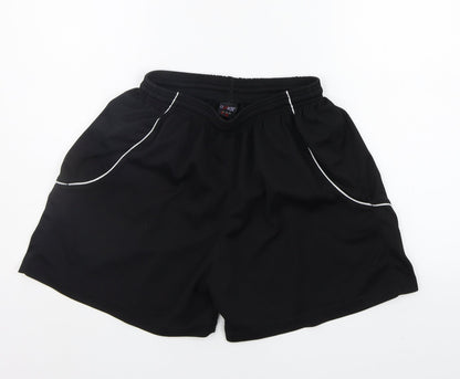 LISPORT Boys Black   Sweat Shorts Size M