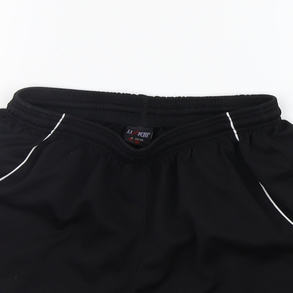 LISPORT Boys Black   Sweat Shorts Size M