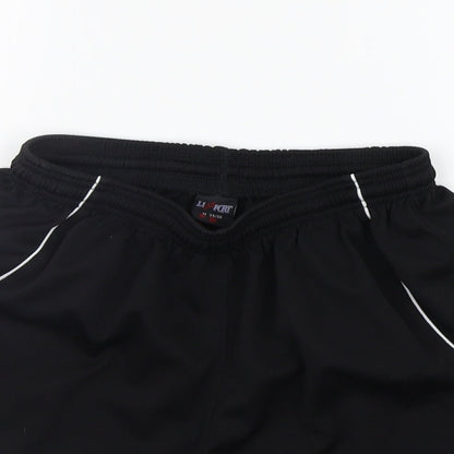 LISPORT Boys Black   Sweat Shorts Size M