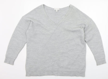 Womens UK Size M Topshop Grey Pullover Jumper