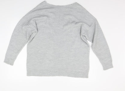 Womens UK Size M Topshop Grey Pullover Jumper