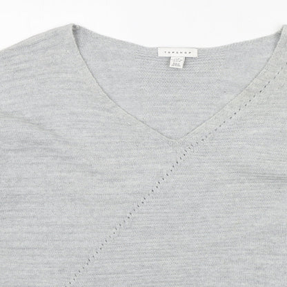 Womens UK Size M Topshop Grey Pullover Jumper