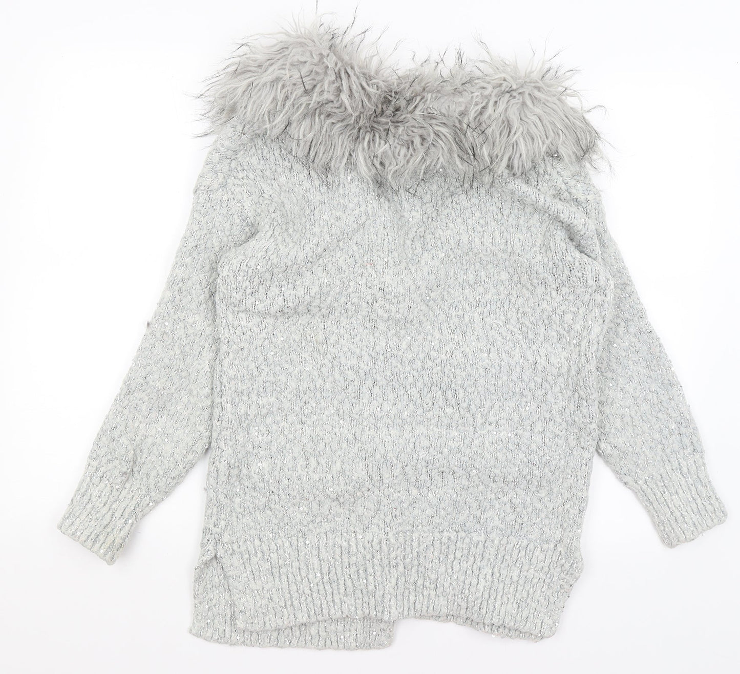 George Womens Grey   Wrap Jumper Size 8