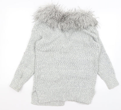 George Womens Grey   Wrap Jumper Size 8