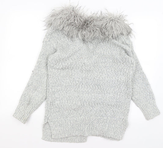 George Womens Grey   Wrap Jumper Size 8