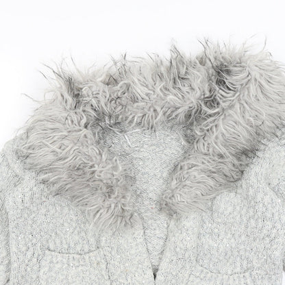 George Womens Grey   Wrap Jumper Size 8