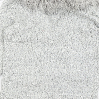 George Womens Grey   Wrap Jumper Size 8