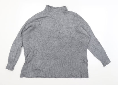 Womens UK Size L Preworn Grey Pullover Jumper