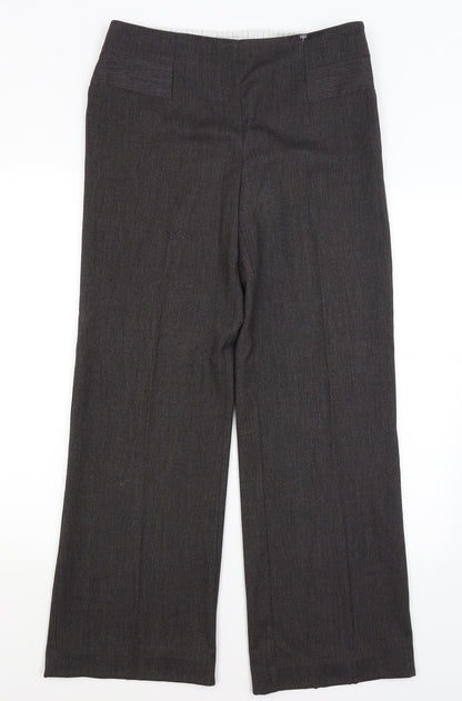 Womens UK Size 12 M&S Regular Fit Dress Pants Grey Trousers