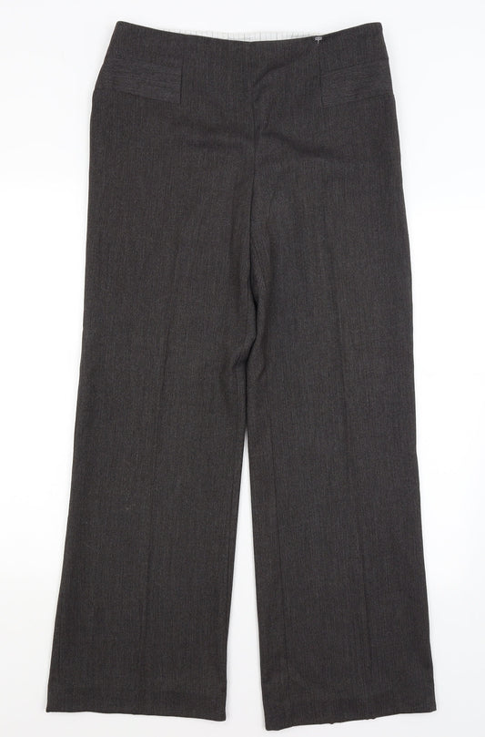 Womens UK Size 12 M&S Regular Fit Dress Pants Grey Trousers