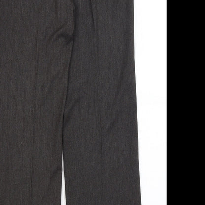 Womens UK Size 12 M&S Regular Fit Dress Pants Grey Trousers