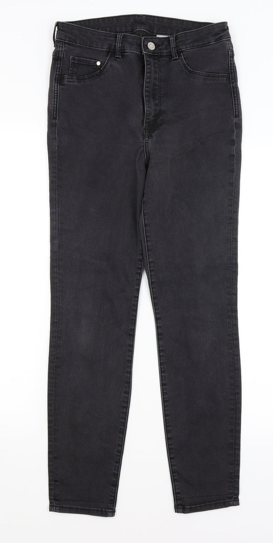 Womens UK Size 28 in H&M Regular Fit Jegging Black Jeans