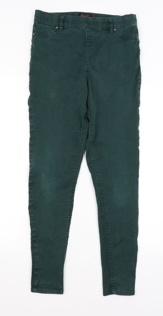F&F Womens Green   Jegging Jeans Size 12 L28 in