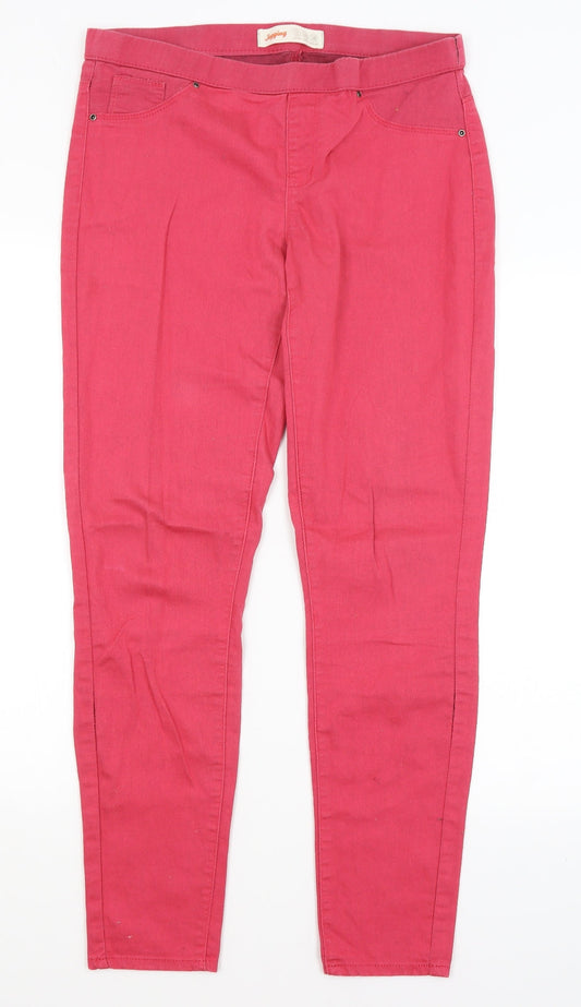 Denim Co Womens Pink   Jegging Jeans Size 12 L30 in