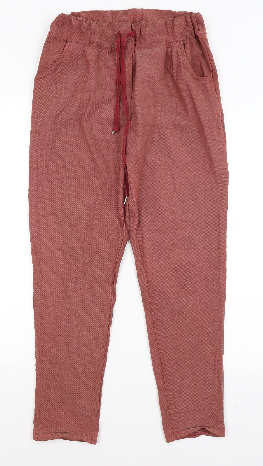 Womens UK Size 10 Preworn Regular Fit  Red Trousers