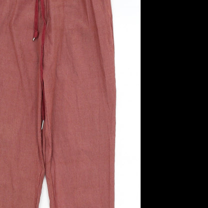 Womens UK Size 10 Preworn Regular Fit  Red Trousers