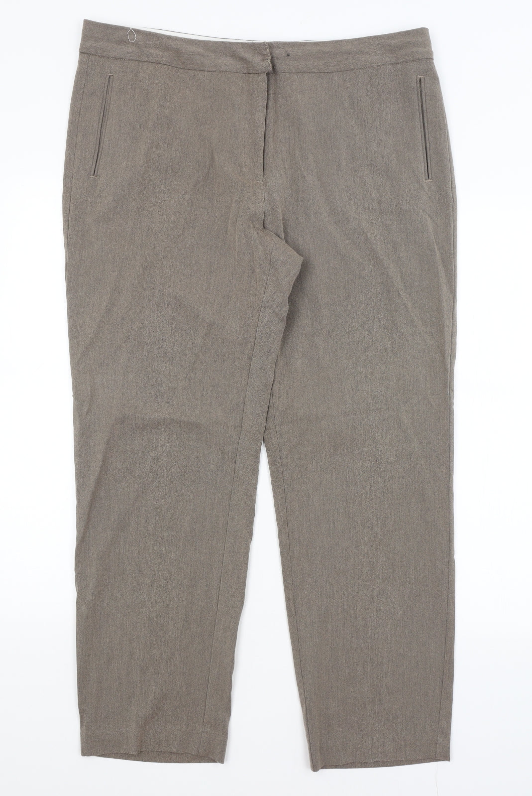 Womens UK Size 16 M&S Regular Fit  Brown Trousers