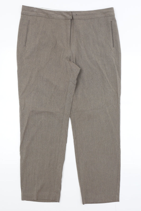 Womens UK Size 16 M&S Regular Fit  Brown Trousers