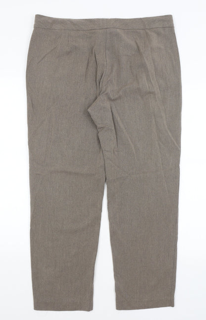 Womens UK Size 16 M&S Regular Fit  Brown Trousers
